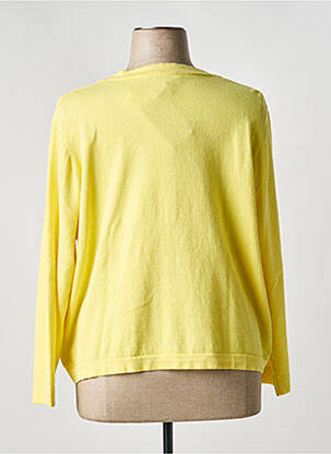 Gilet manches longues resserrée sur le bas jaune MARBLE femme