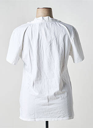 T-shirt col v manches courtes blanc COUTURIST femme