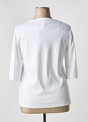 T-shirt sérigraphie manches courtes blanc MARBLE femme
