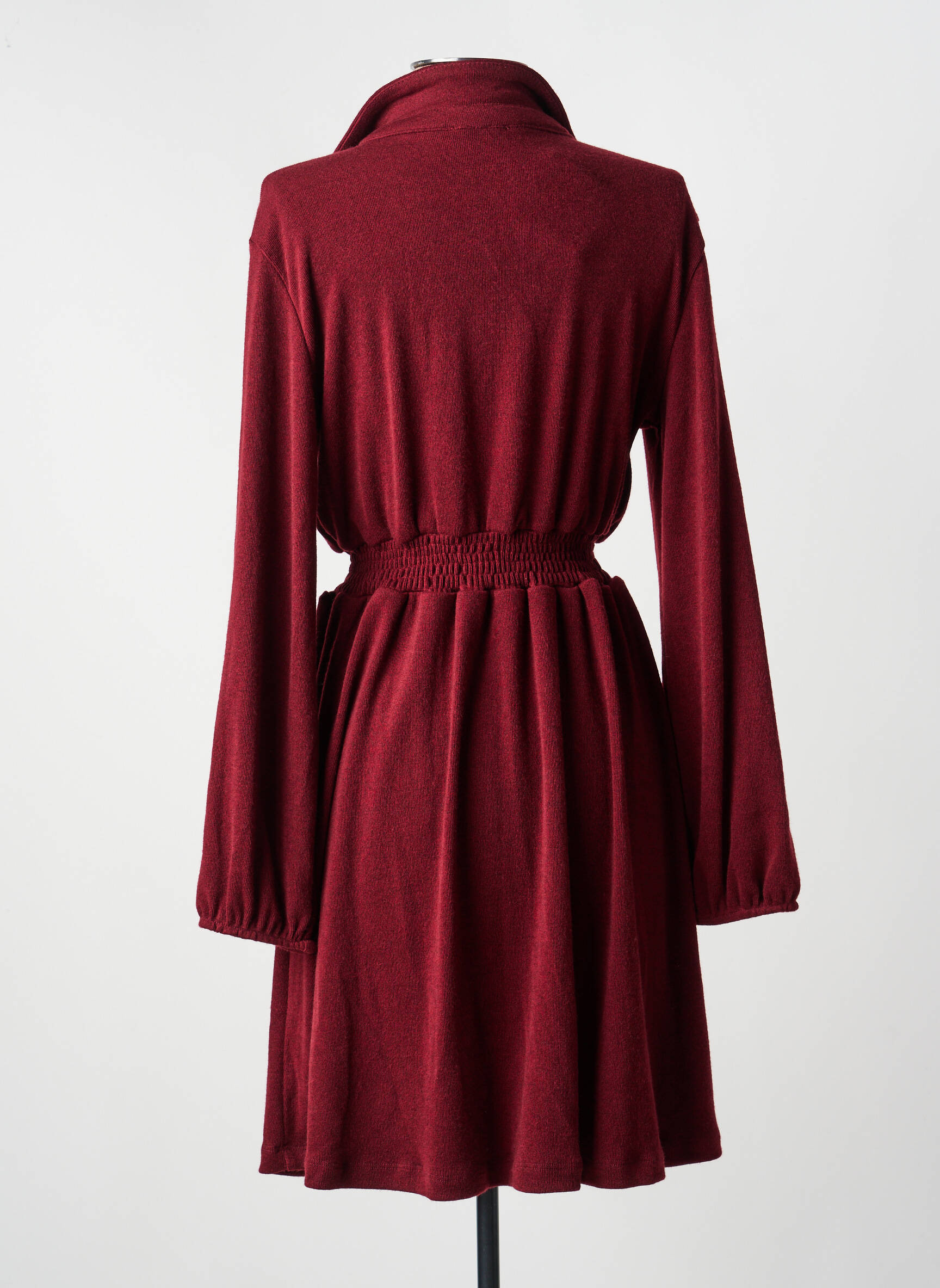 Robe mi-longue manches longues manches longues rouge EGO femme