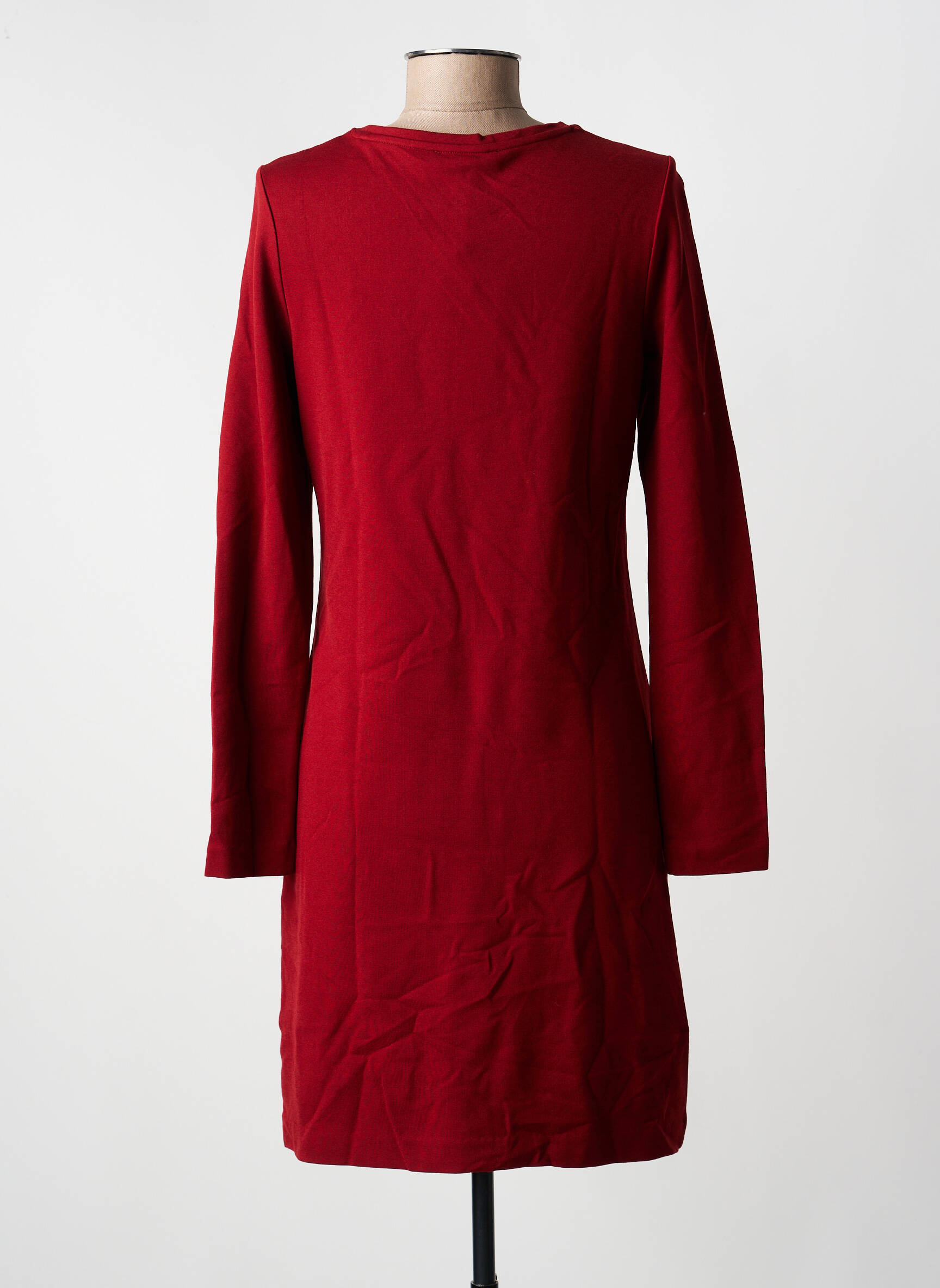 Robe courte manches longues manches longues rouge SURKANA femme