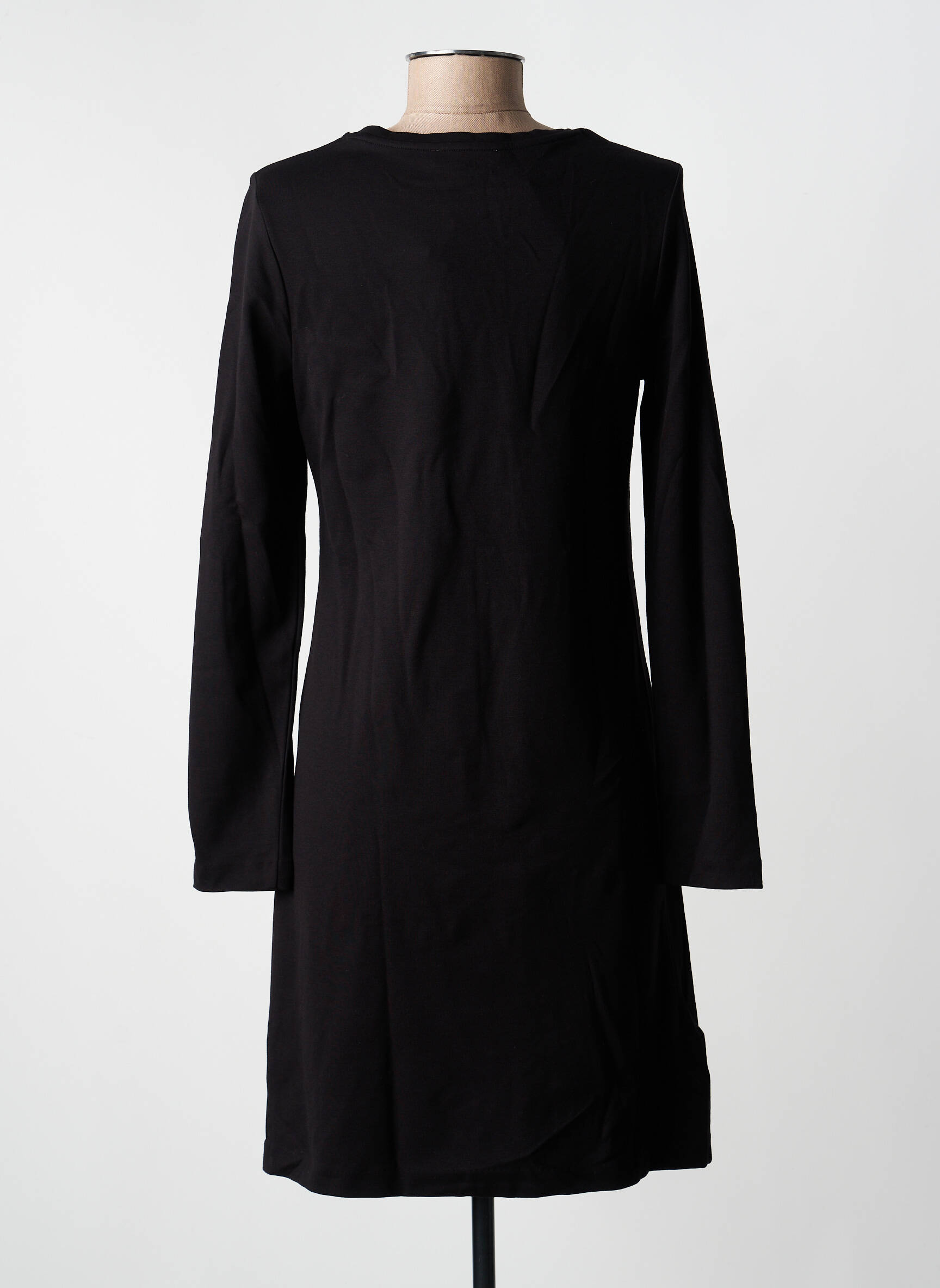 Robe courte manches longues manches longues noir SURKANA femme