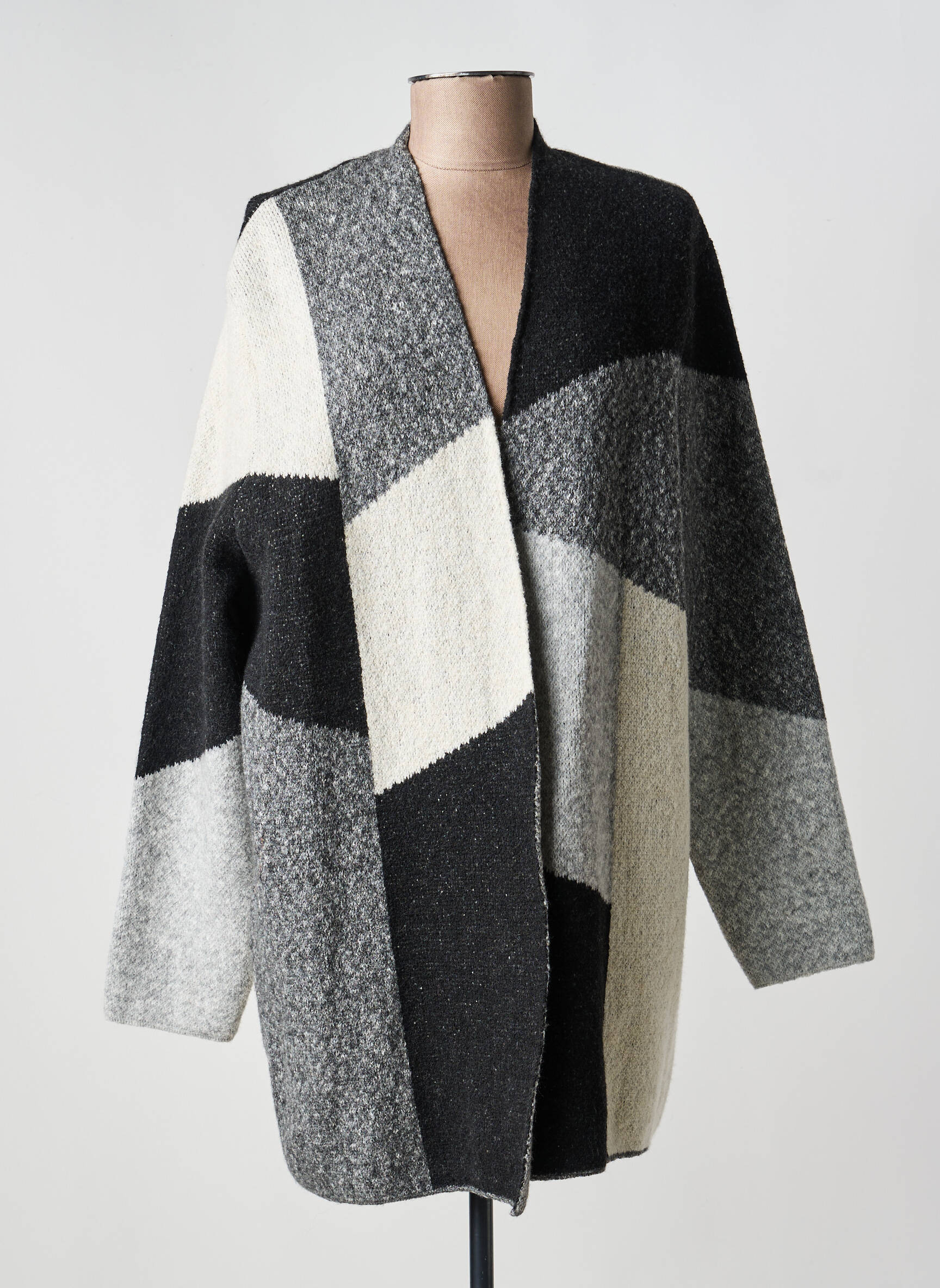 Gilet manches longues stretch gris CECIL femme