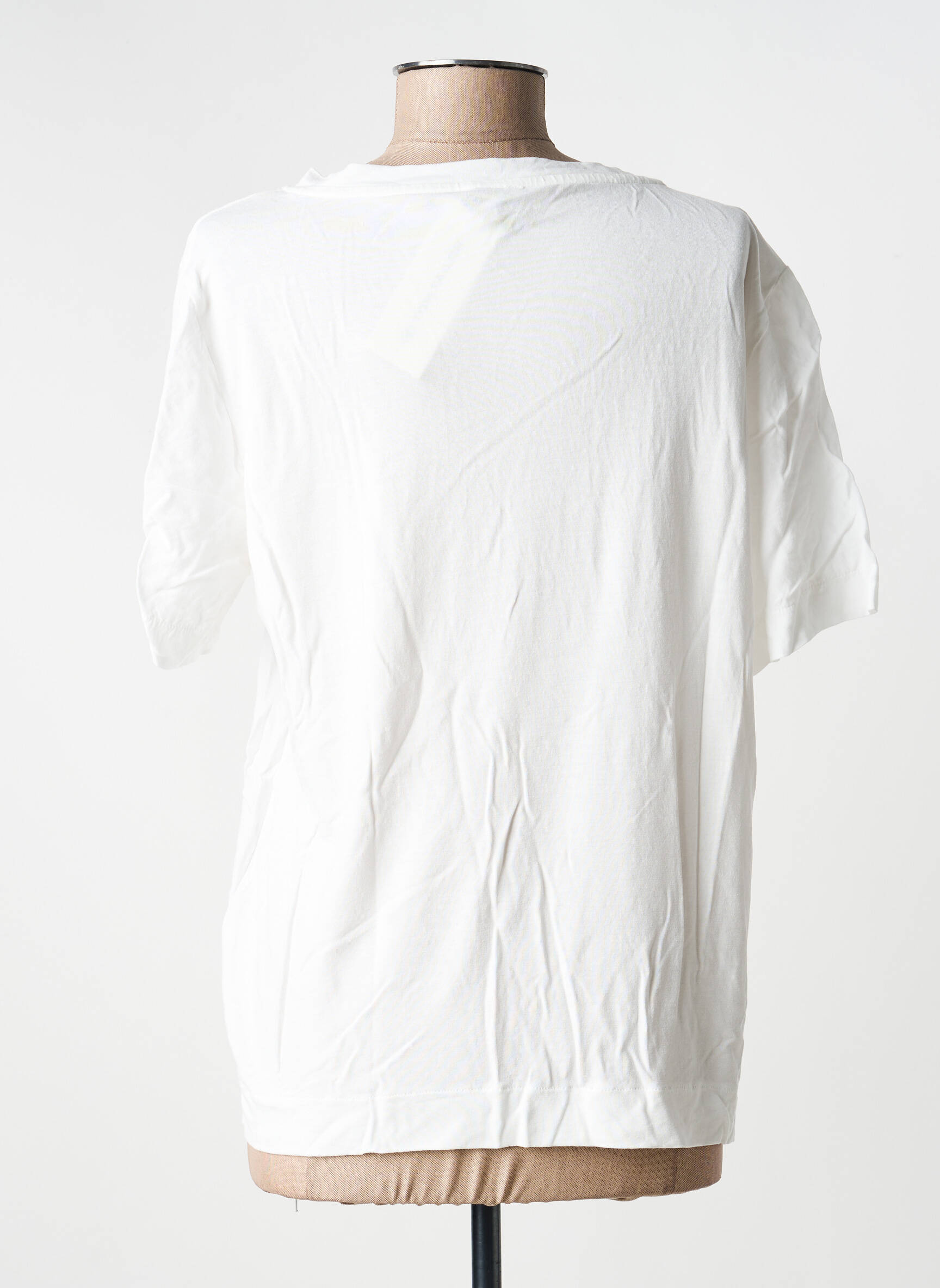 T-shirt coupe droite manches courtes blanc TOM TAILOR femme