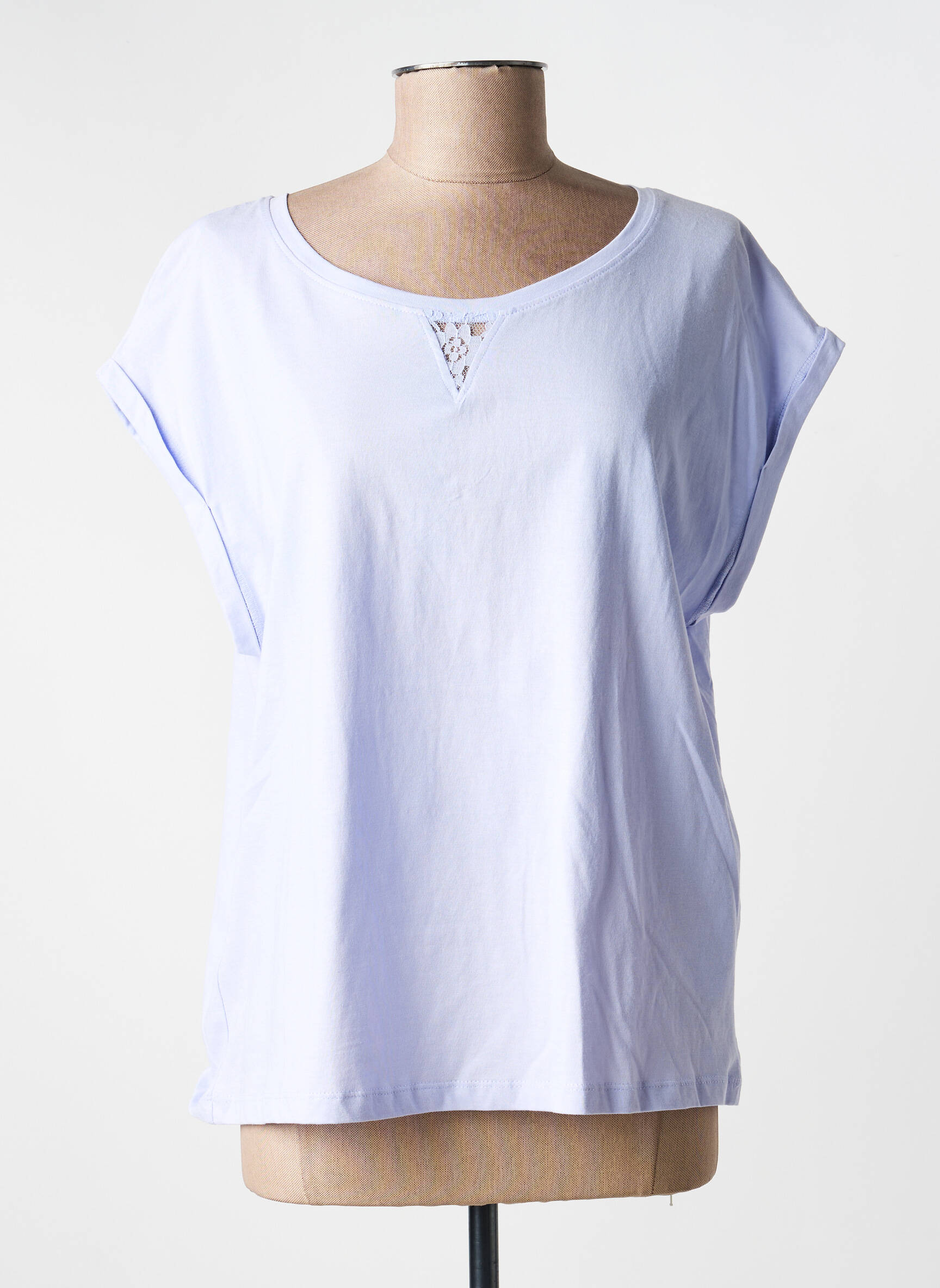 T-shirt coupe droite manches courtes violet LA FIANCÉE femme