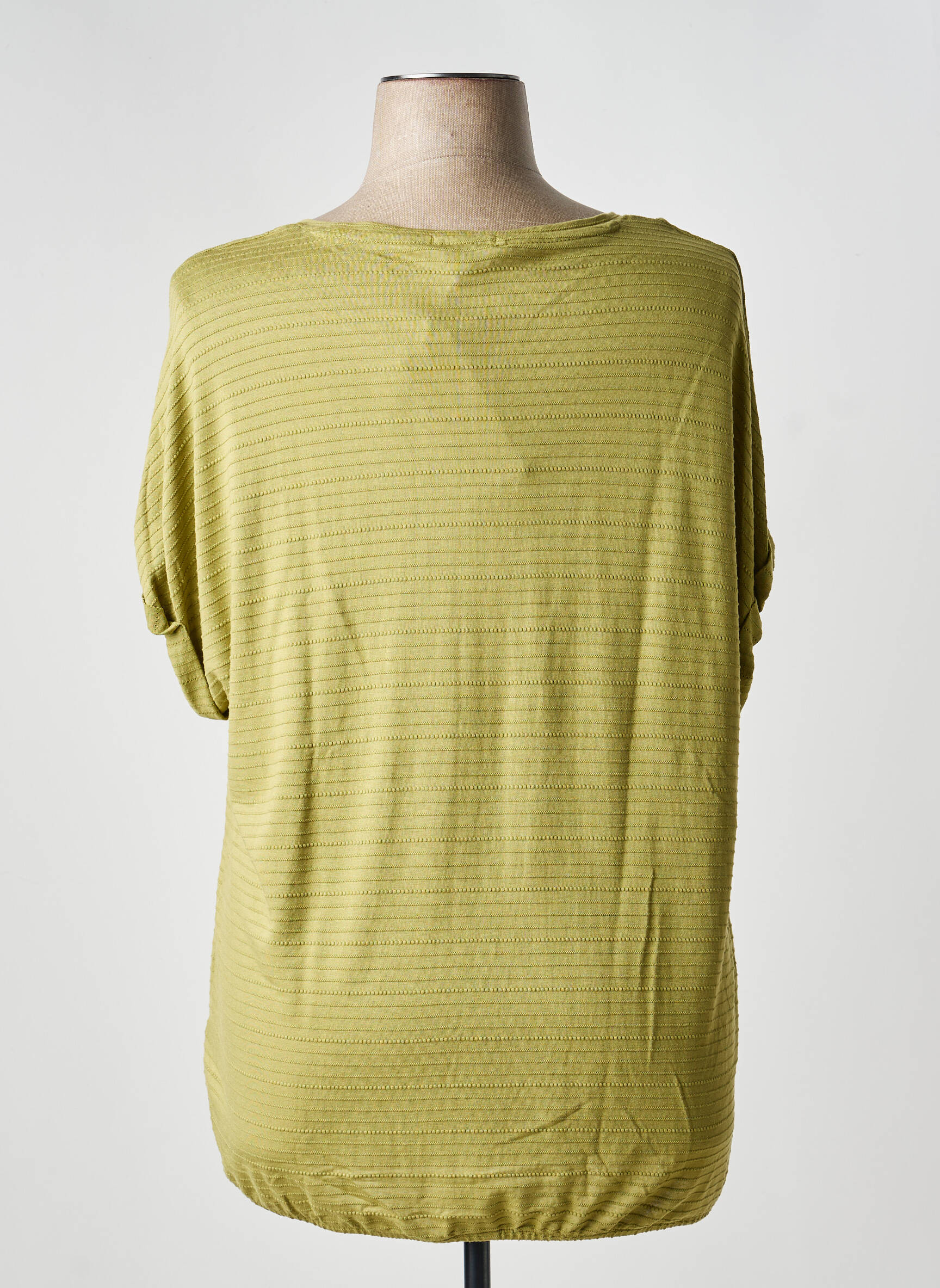 T-shirt manches 3/4 manches 3/4 vert TOM TAILOR femme