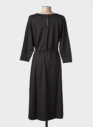 Robe mi-longue manches 3/4 manches 3/4 noir KING LOUIE femme