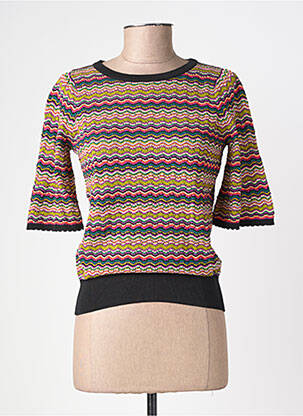 Pull maille ajourée manches courtes noir KING LOUIE femme