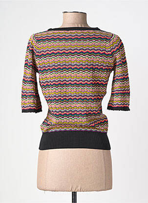 Pull maille ajourée manches courtes noir KING LOUIE femme