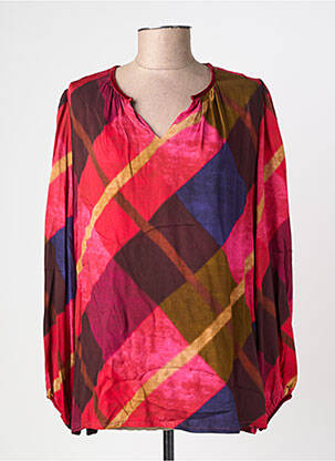 Blouse tissage popeline manches longues rose ALDO MARTIN'S femme