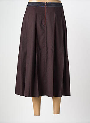 Jupe mi-longue coupe évasée marron RAFFAELLO ROSSI femme
