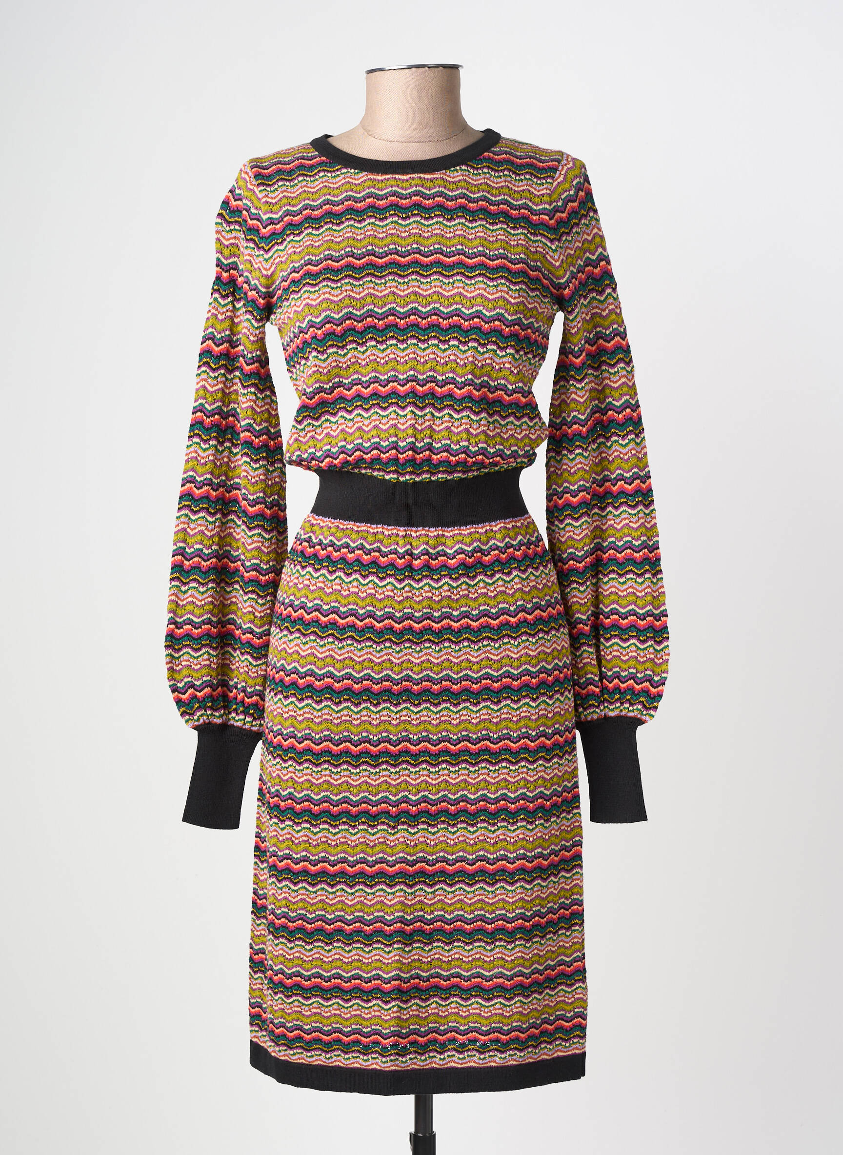 Robe pull stretch manches longues violet KING LOUIE femme