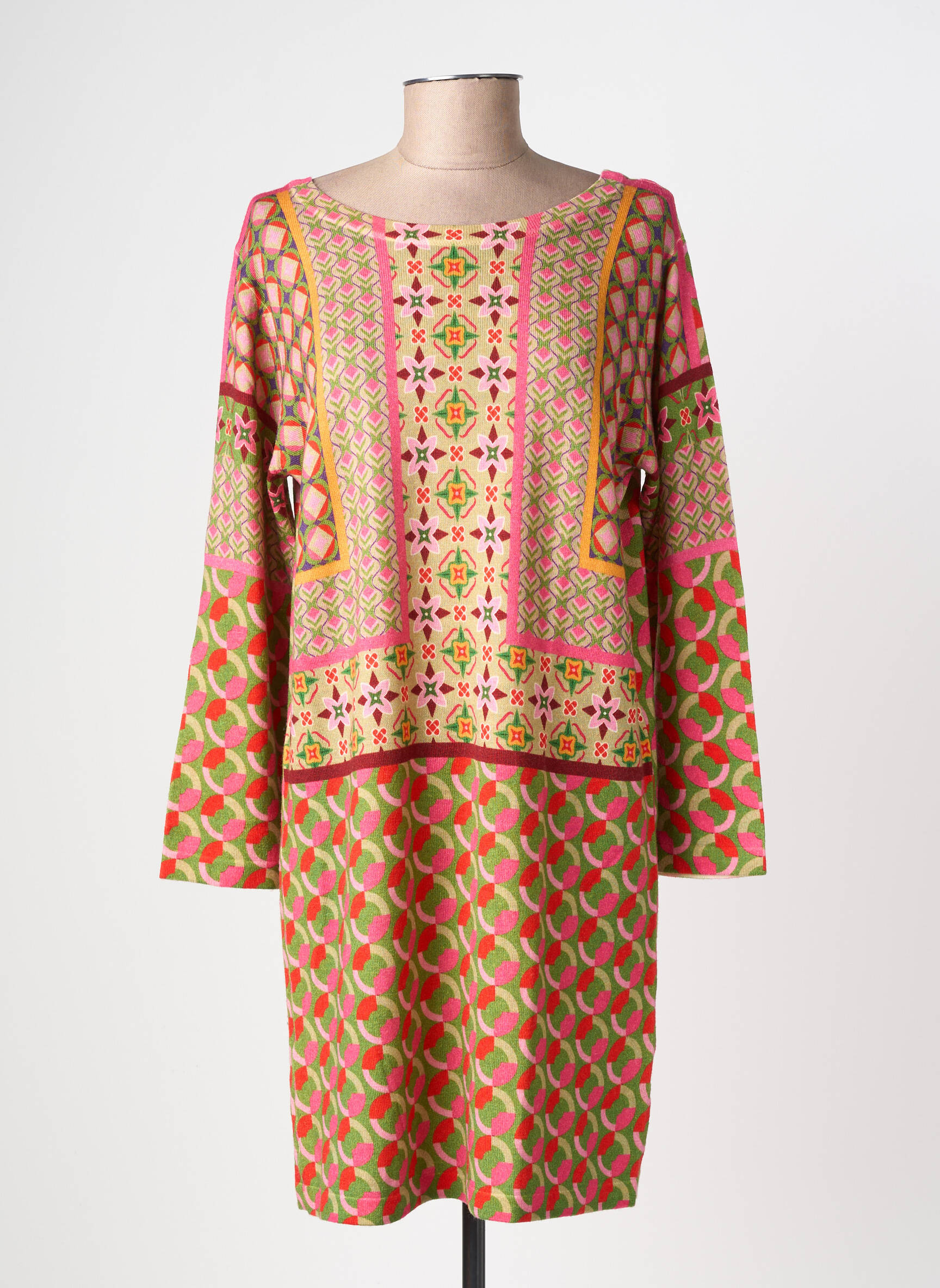 Robe pull stretch manches longues rose JEI'S BY LETIZIA DENARO femme