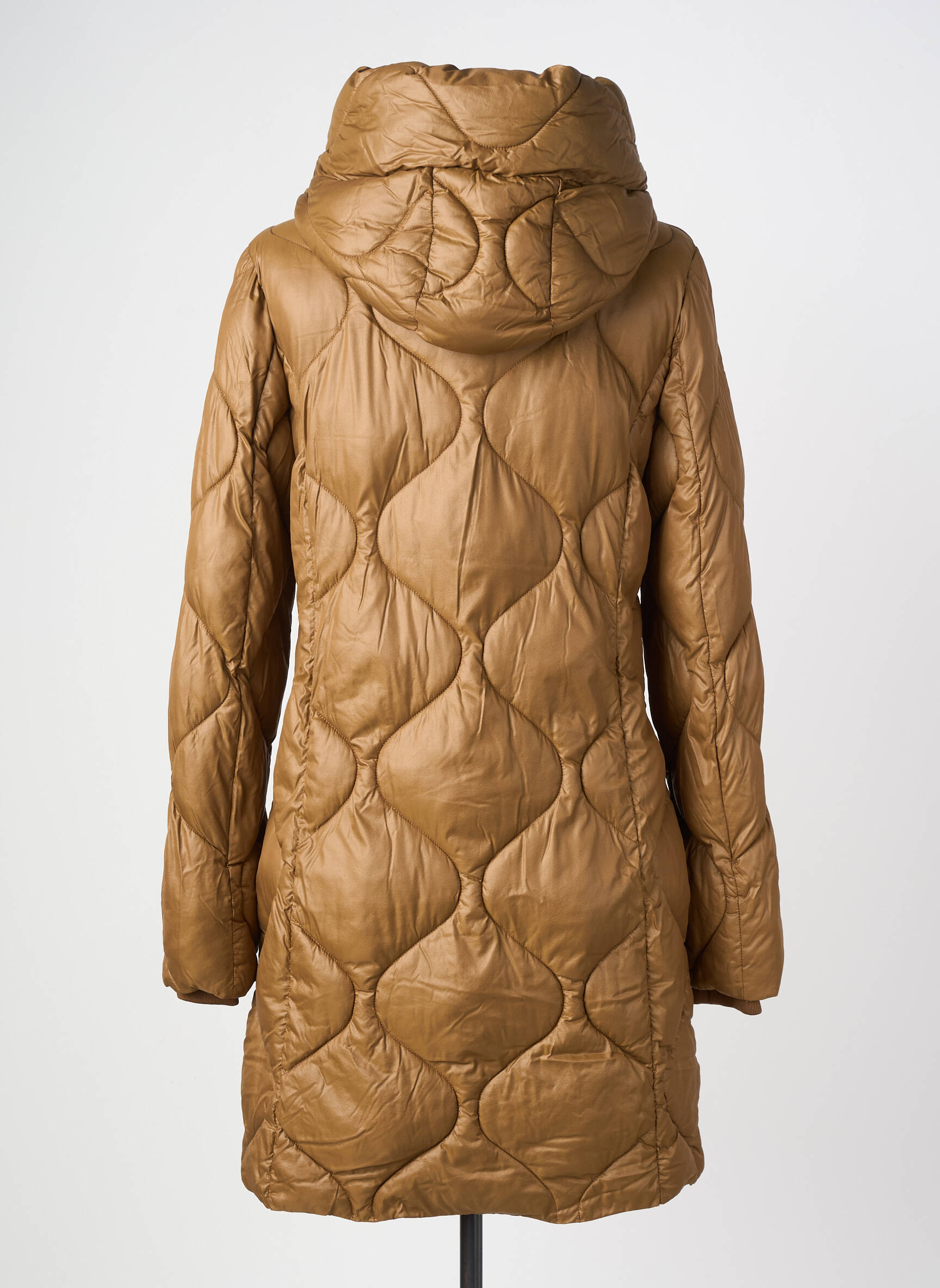 Doudoune manches longues a capuche marron BEAUMONT femme
