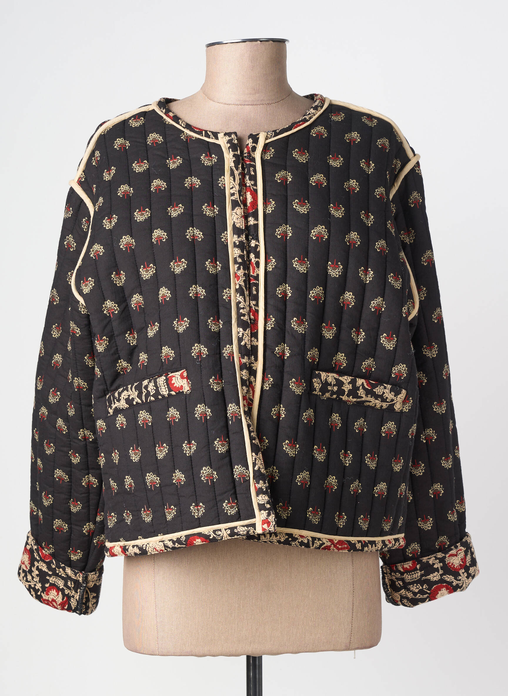 Veste casual col rond noir MKT STUDIO femme
