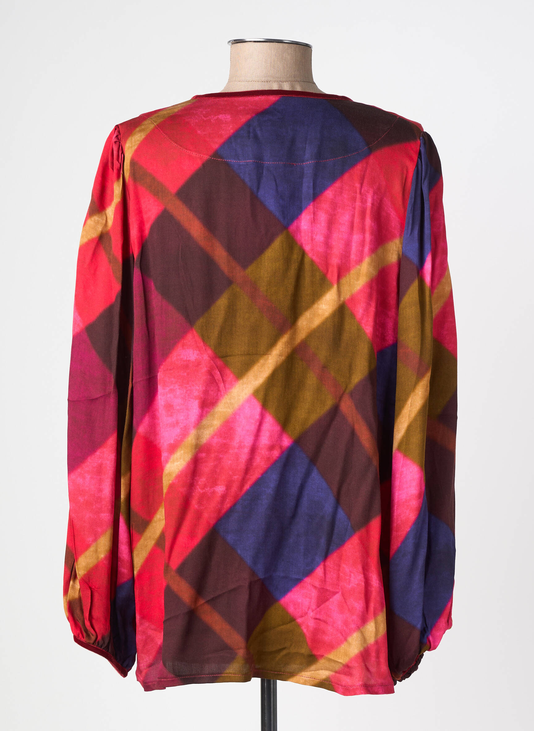 Blouse tissage popeline manches longues rose ALDO MARTIN'S femme