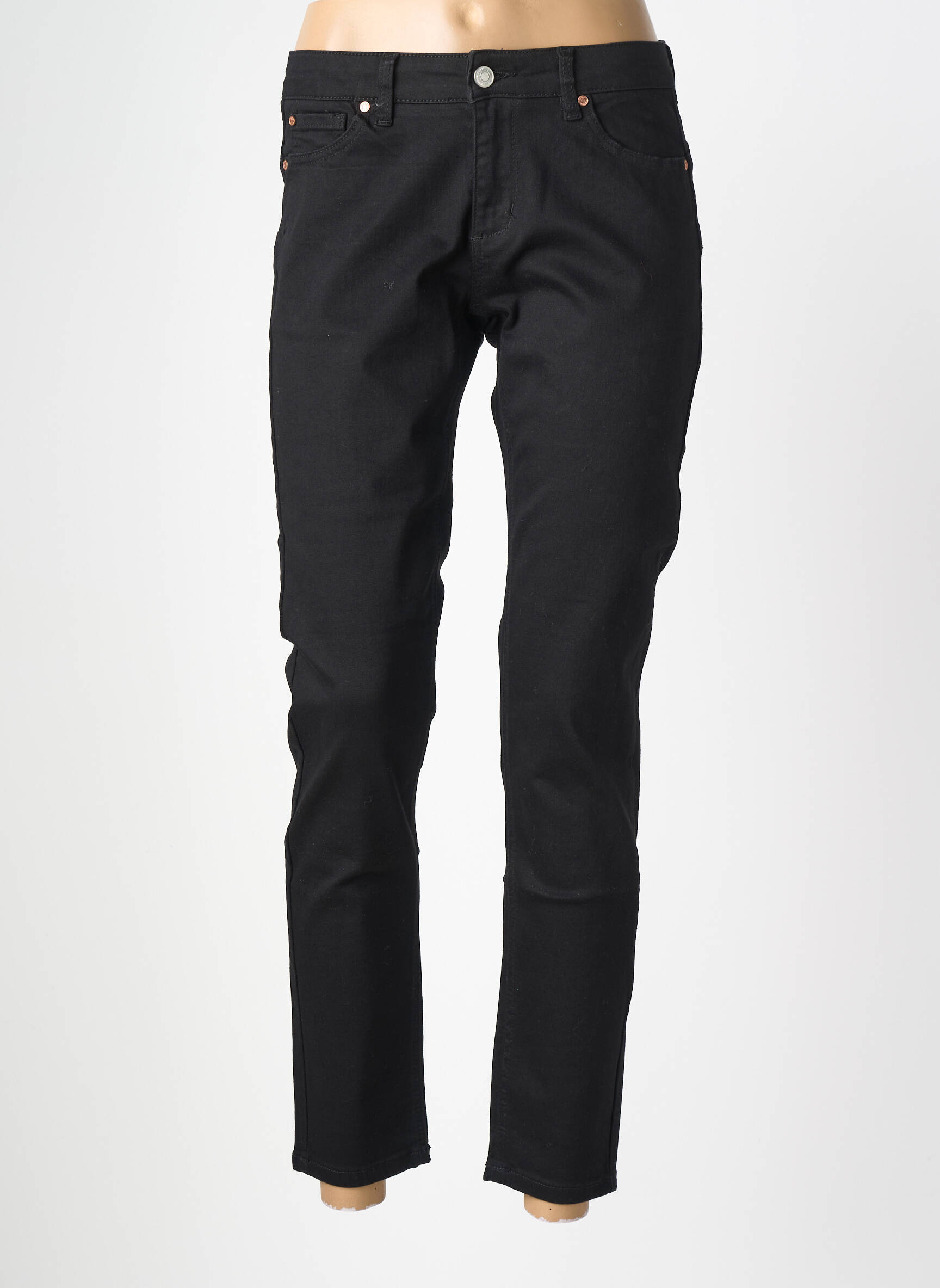 Jeans coupe slim stretch taille normale noir MKT STUDIO femme