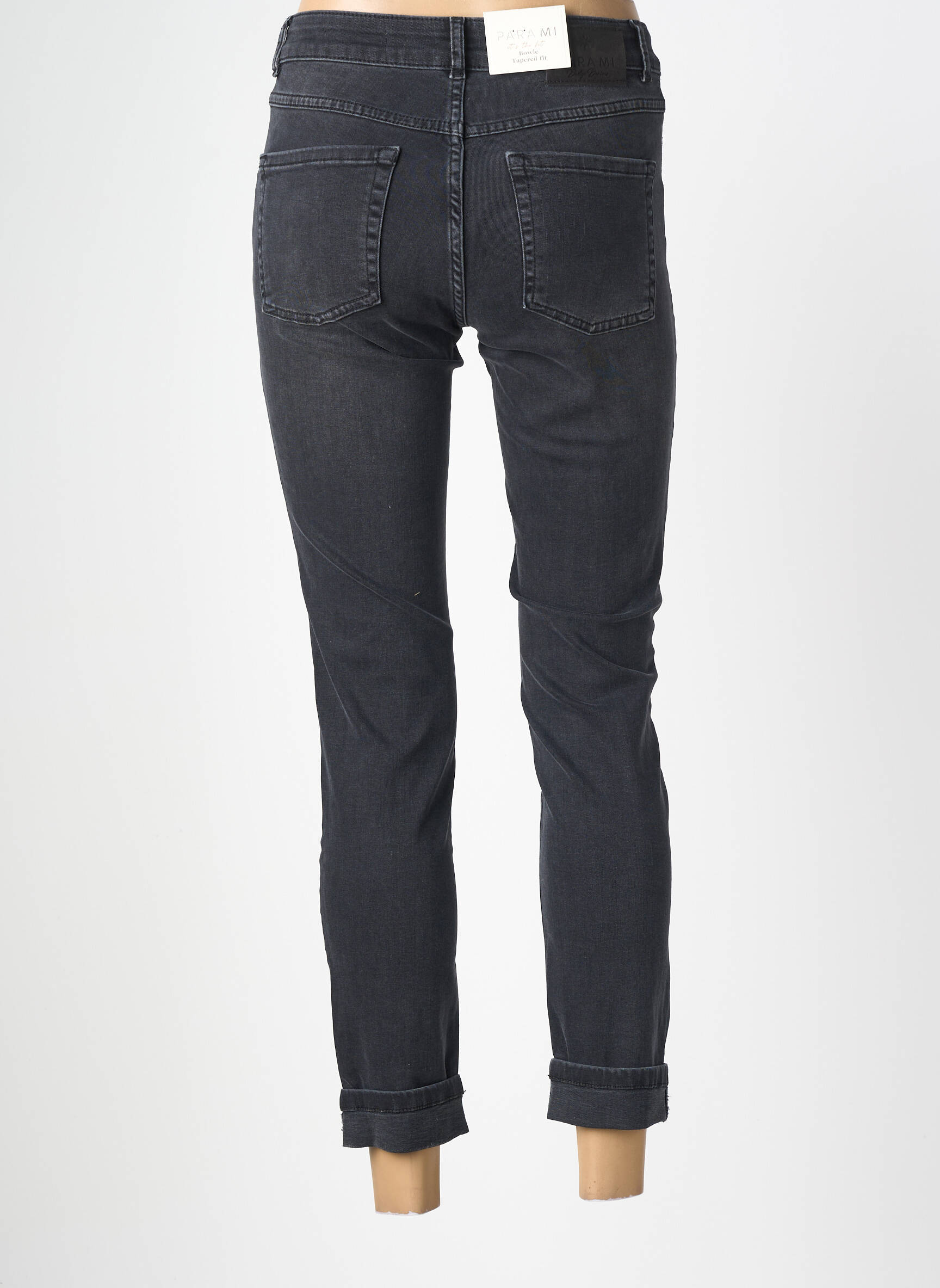 Jeans coupe slim stretch taille normale gris PARA MI femme