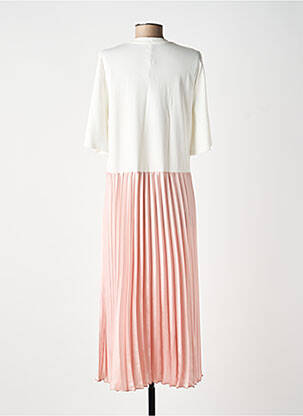 Robe longue coupe fluide manches 3/4 rose IMPERIAL femme
