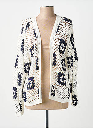 Gilet manches longues stretch blanc OUI femme