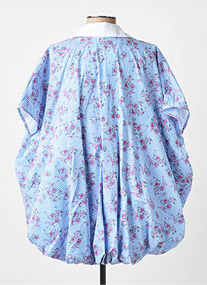 Chemisier tissage popeline sans manche bleu IMPERIAL femme