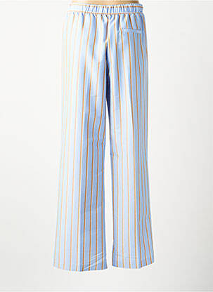 Pantalon droit tissage popeline taille normale bleu IMPERIAL femme