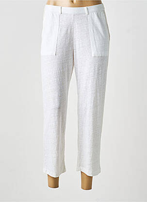 Pantalon 7/8 stretch taille normale blanc MAJESTIC FILATURES femme