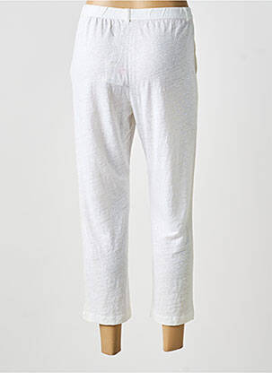 Pantalon 7/8 stretch taille normale blanc MAJESTIC FILATURES femme