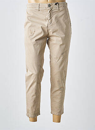Pantalon chino fermeture zippée sous rabat boutonné taille normale beige IMPERIAL femme