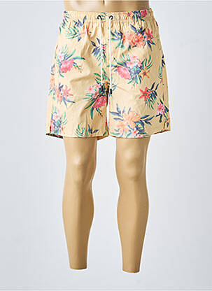 Short de bain tissage popeline jaune FREEMAN T.PORTER homme
