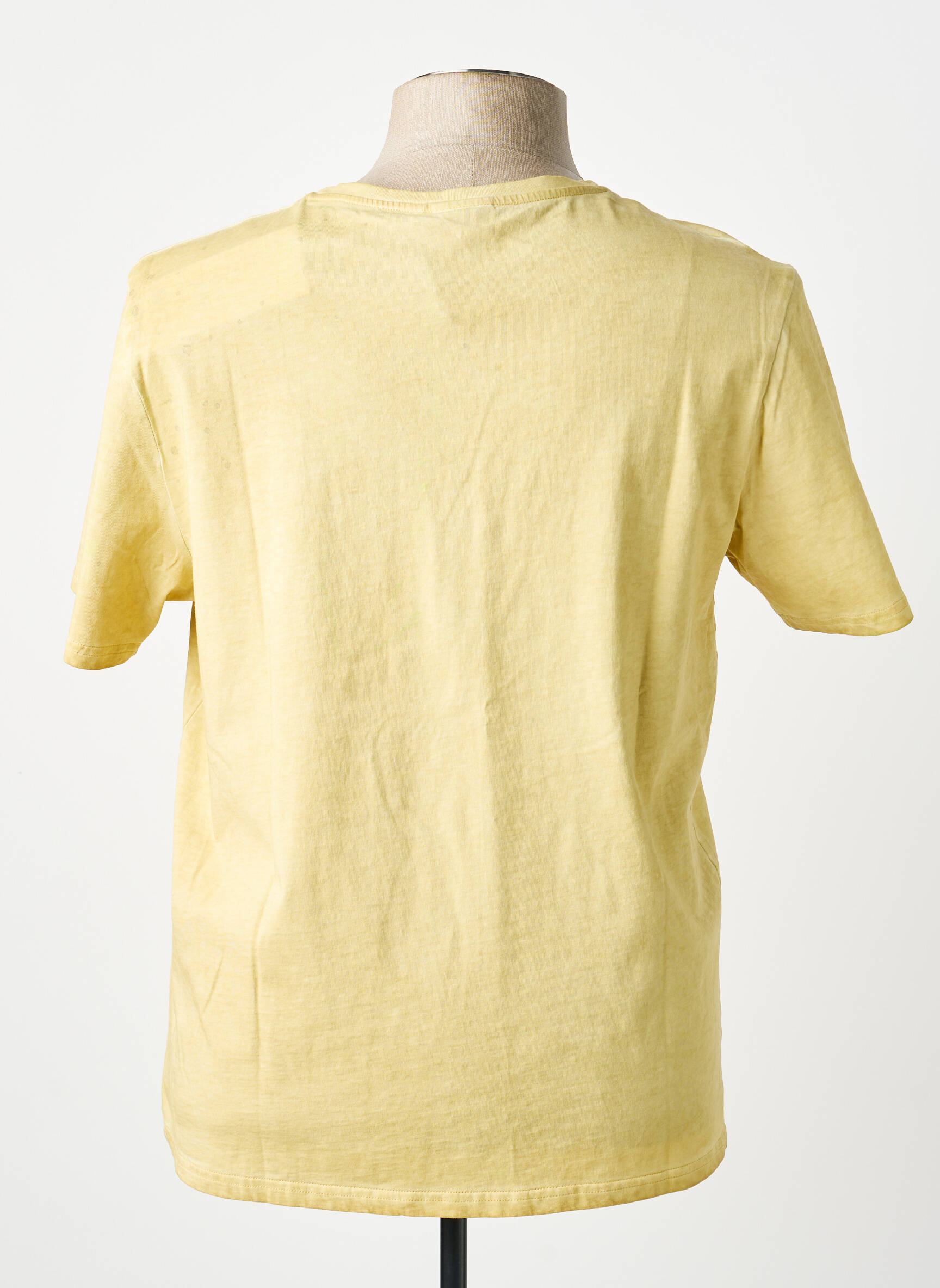 T-shirt stretch manches courtes jaune FREEMAN T.PORTER homme