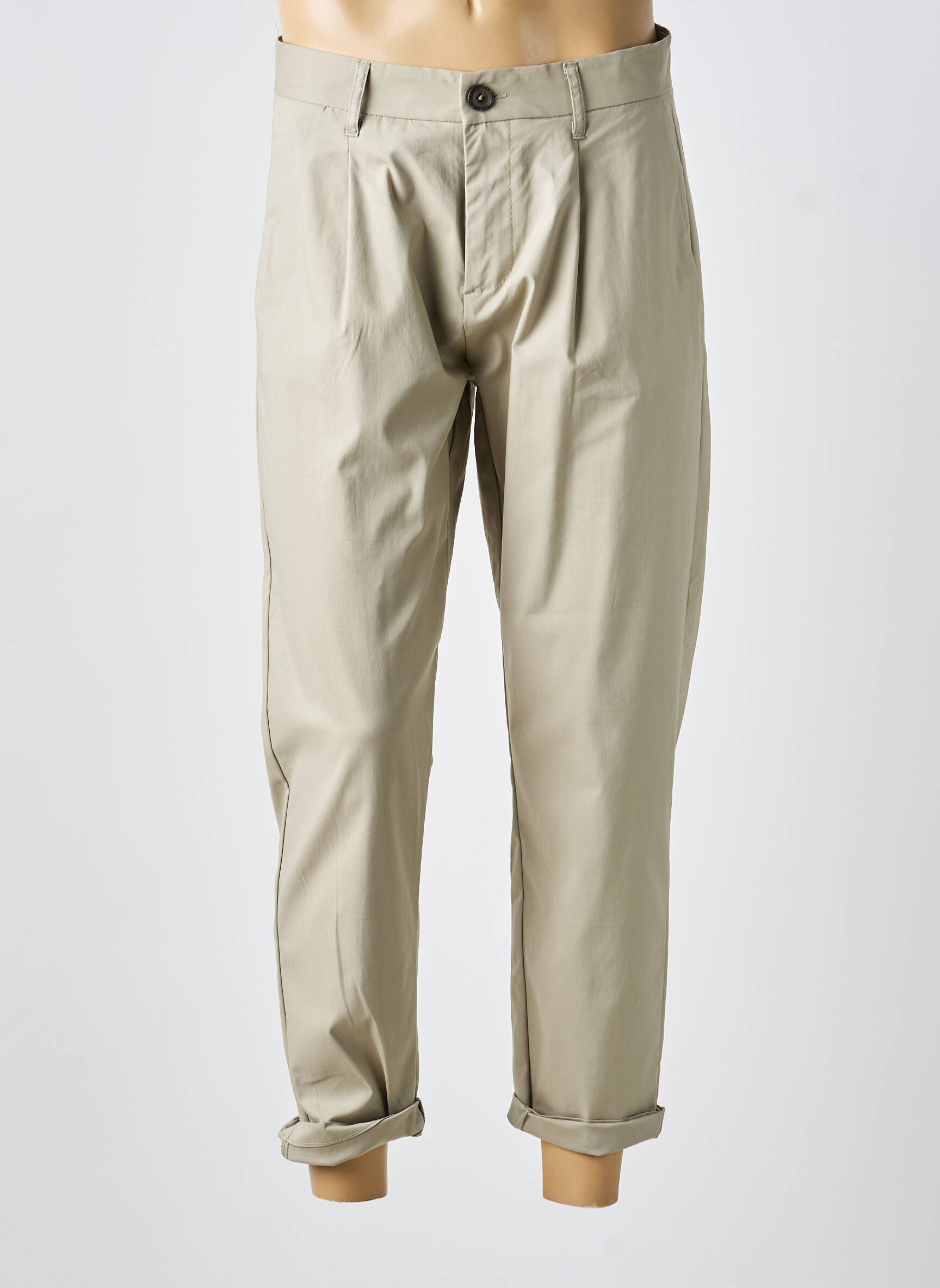 Pantalon chino stretch taille normale beige IMPERIAL homme