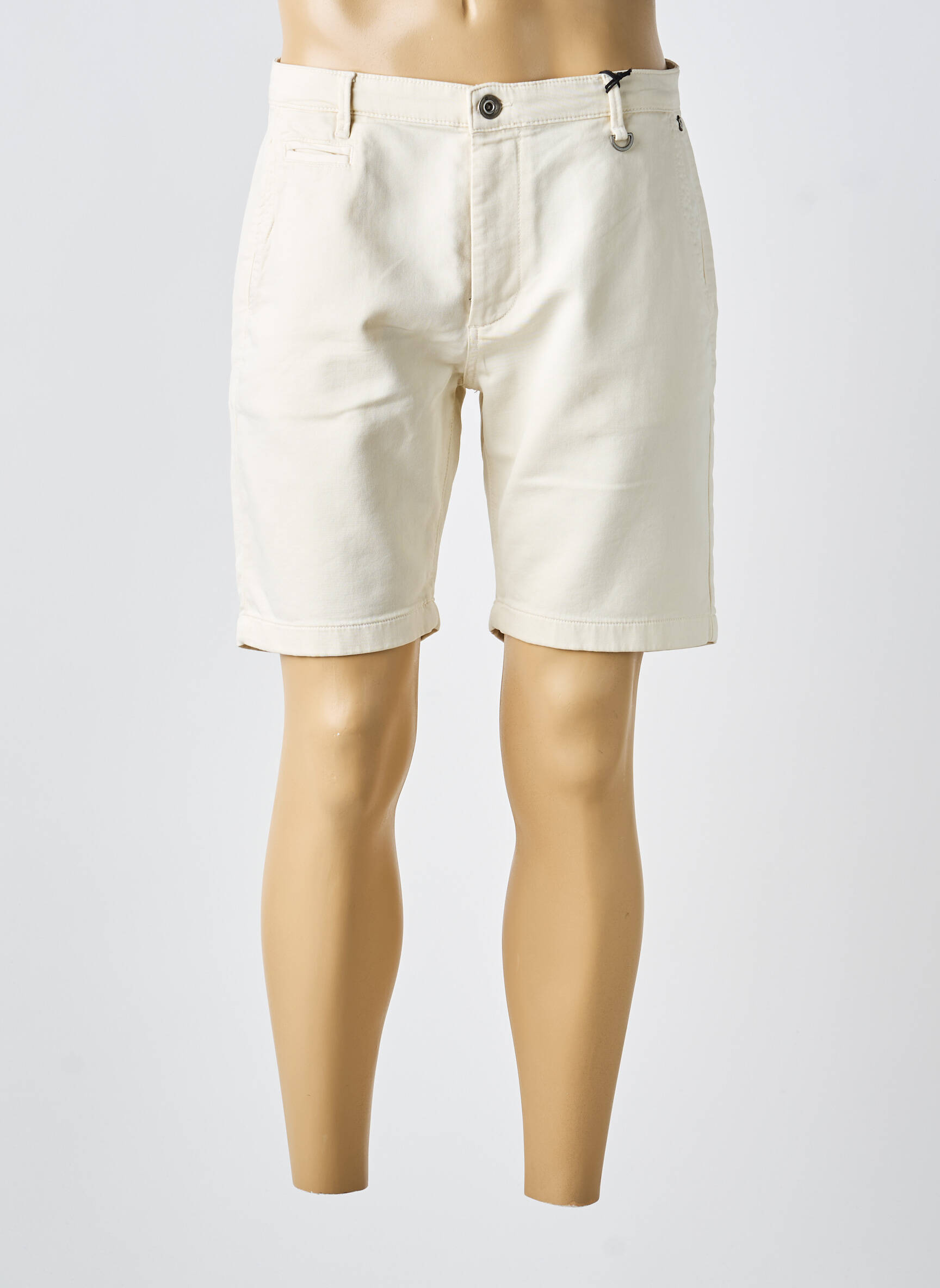 Bermuda tissage popeline taille normale beige FREEMAN T.PORTER homme
