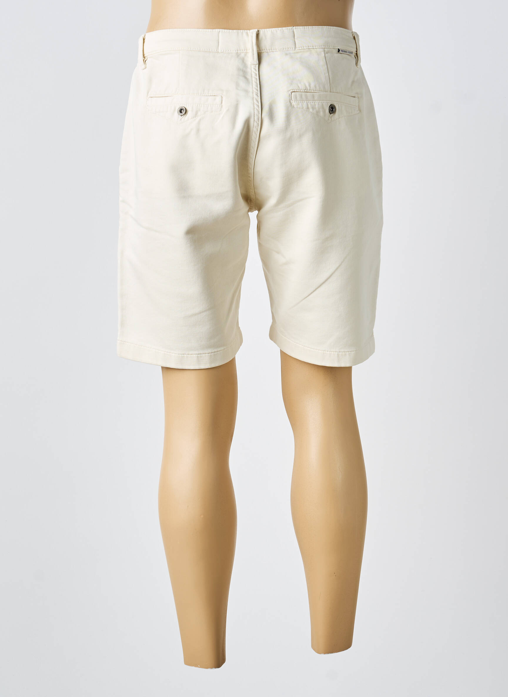 Bermuda tissage popeline taille normale beige FREEMAN T.PORTER homme
