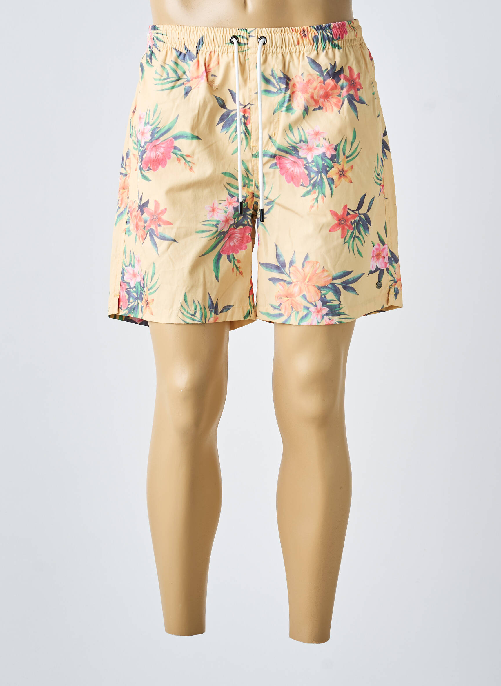 Short de bain tissage popeline jaune FREEMAN T.PORTER homme