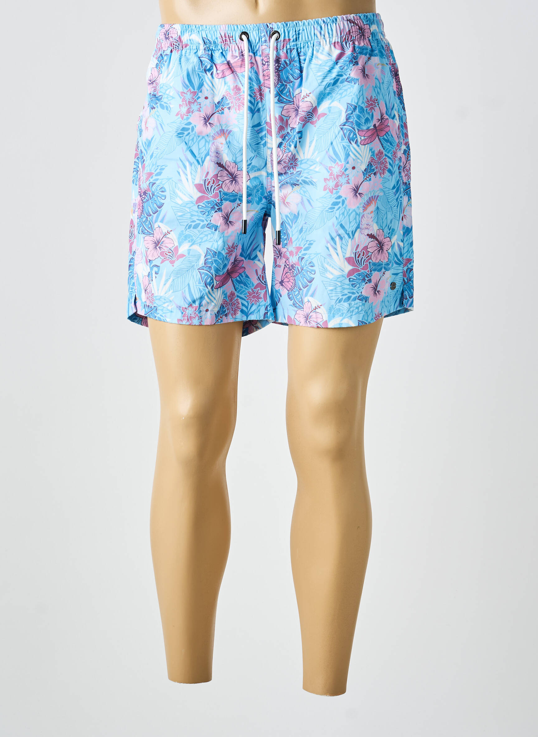 Short de bain tissage popeline bleu FREEMAN T.PORTER homme