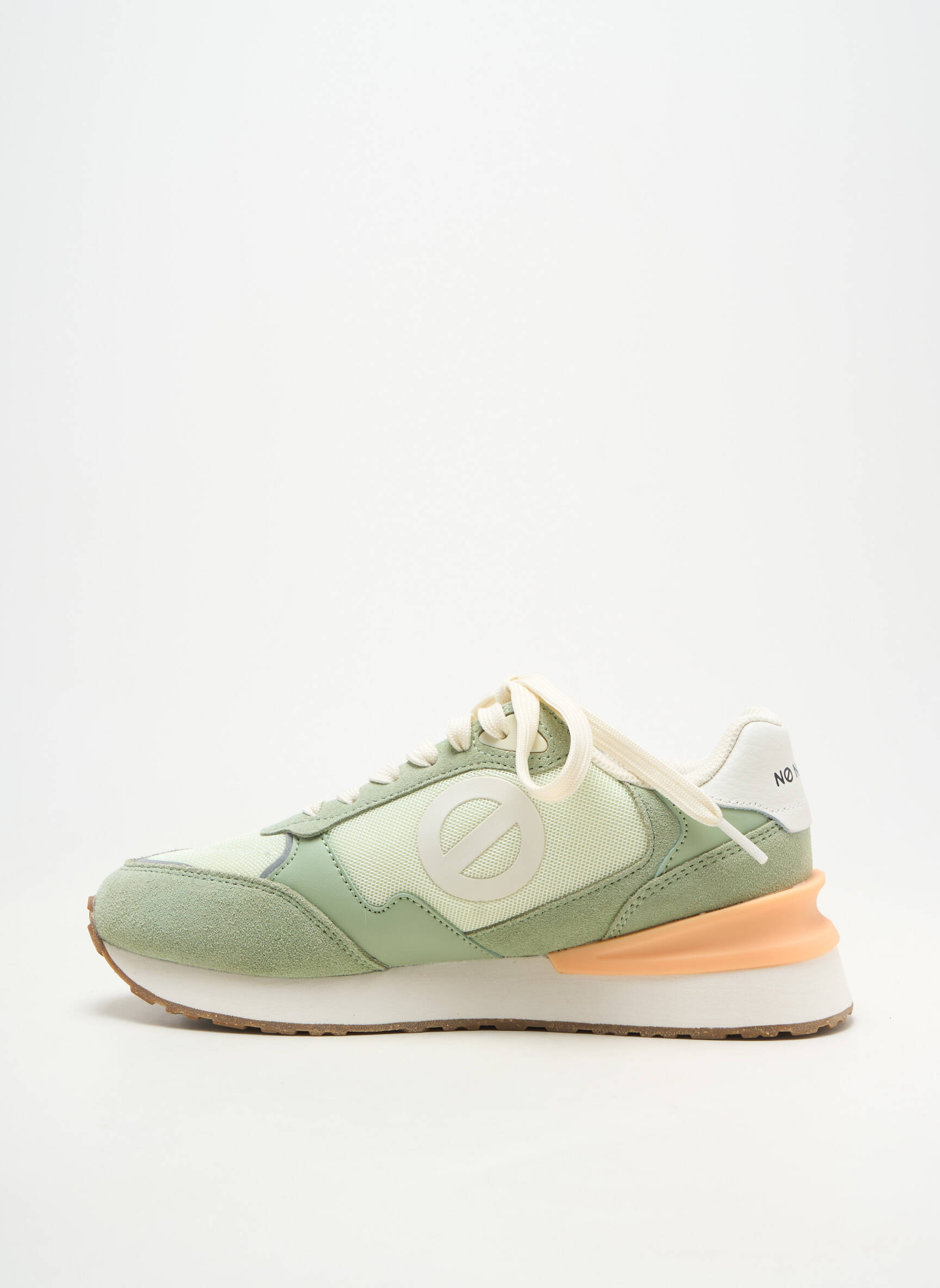 Baskets bout rond talon de 4 à 6cm vert NO NAME femme