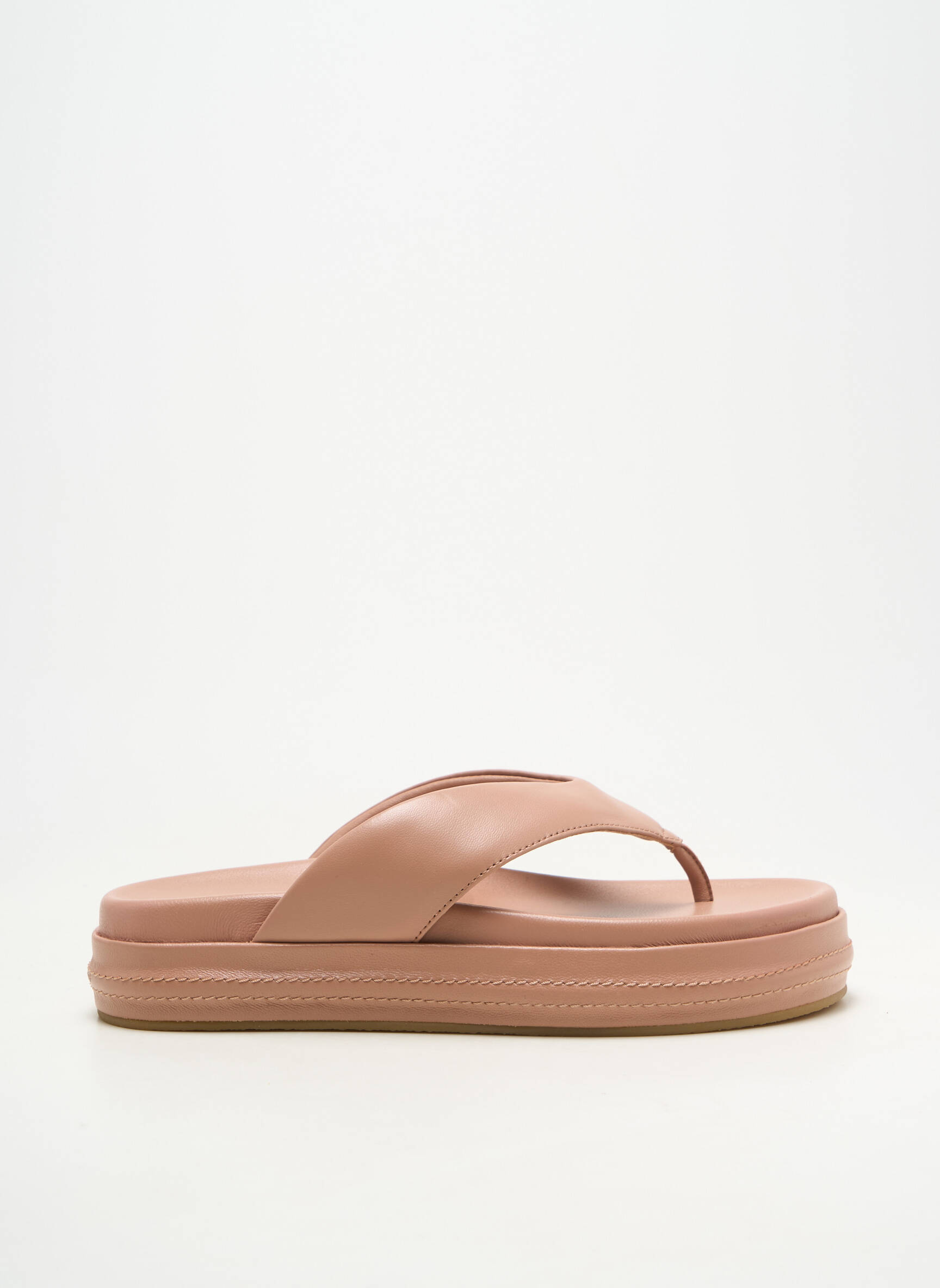 Tongs plateforme talon de 4 à 6cm rose YAYA femme