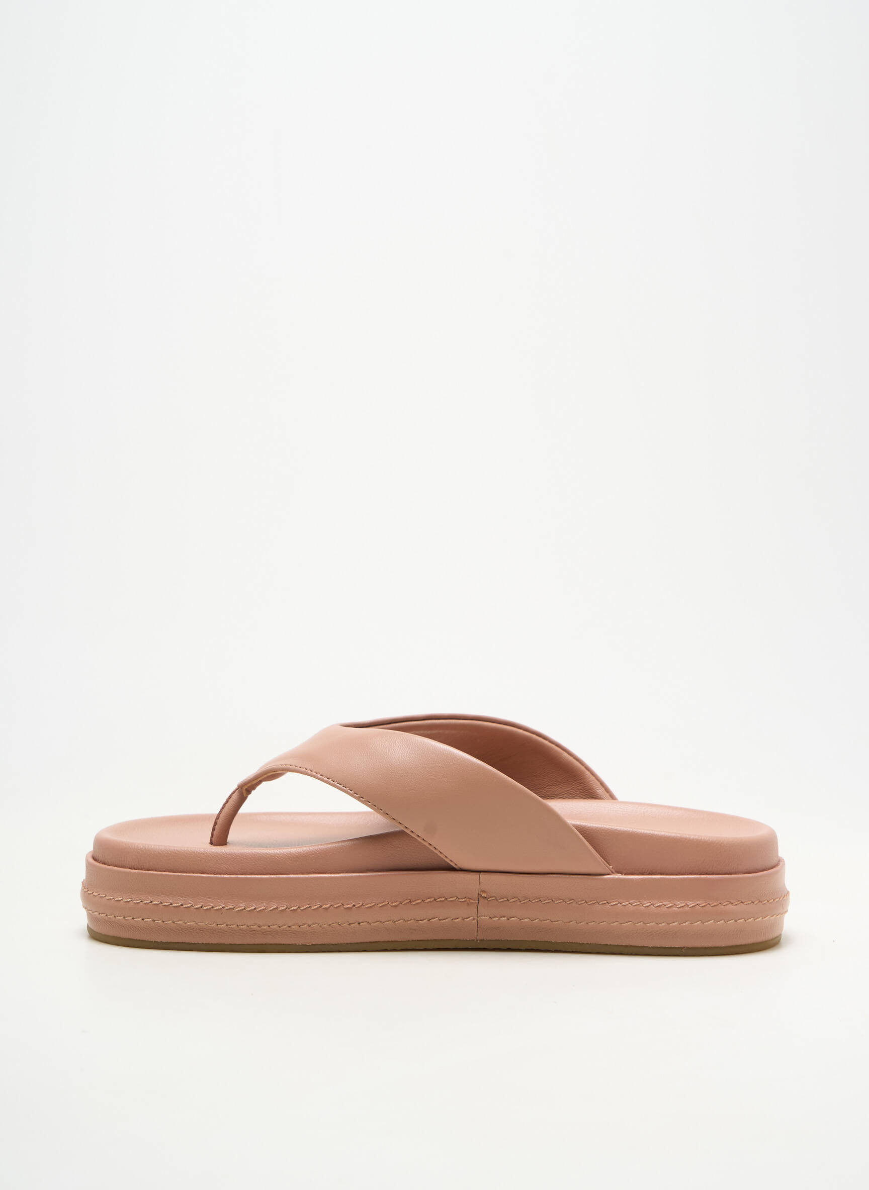 Tongs plateforme talon de 4 à 6cm rose YAYA femme