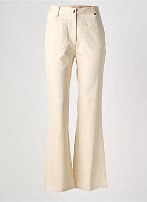 Pantalon flare stretch taille normale beige LA PETITE ETOILE femme