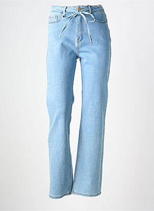 Jeans coupe droite taille haute taille haute bleu LA PETITE ETOILE femme
