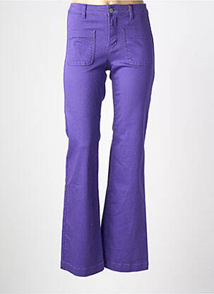 Jean coupe flare stretch taille normale violet LA PETITE ETOILE femme