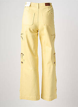 Jean coupe flare stretch taille haute jaune LA PETITE ETOILE femme