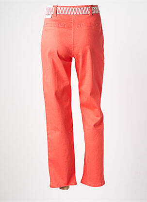 Pantalon droit stretch taille haute orange LA PETITE ETOILE femme