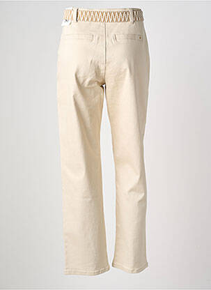 Pantalon droit stretch taille haute beige LA PETITE ETOILE femme