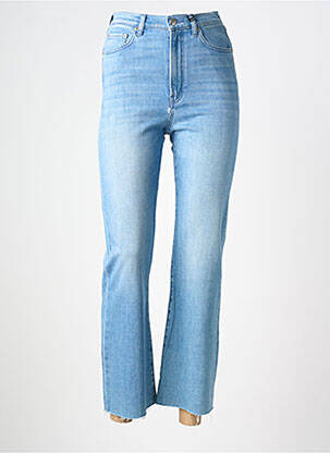 Jeans coupe droite taille haute taille haute bleu NVY femme