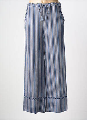 Pantalon large coupe fluide taille normale bleu LA PETITE ETOILE femme