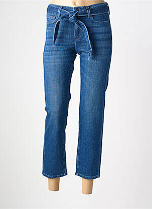 Jeans coupe droite stretch taille normale bleu NVY femme