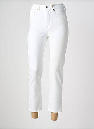 Jeans coupe slim taille haute taille haute blanc NVY femme