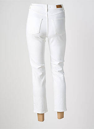 Jeans coupe slim taille haute taille haute blanc NVY femme